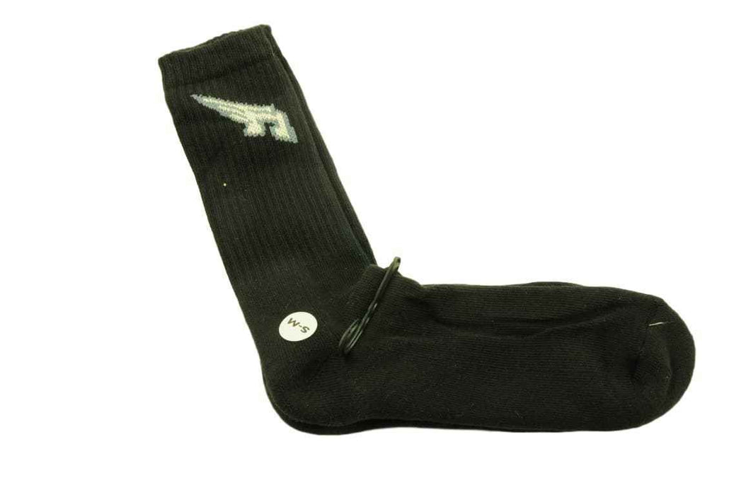 Mens Crew Length Size 6 - 8 Black Arnette Sports Socks Buy One Pair Get One Free