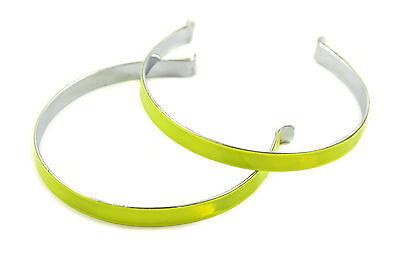 2 PAIRS OVERSIZE REFLECTIVE METAL TROUSER CLIPS TO WEAR OVER THICK TROUSER BOGOF
