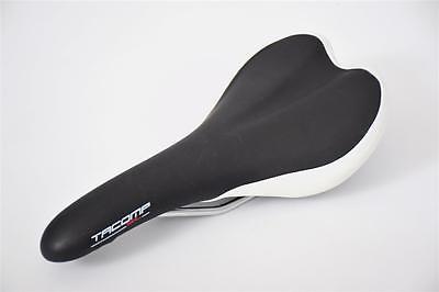 MTB OR ROAD BIKE SEAT-SADDLE TACOMA SL IN BLACK-WHITE VINYL SADDLE 275mmx135mm