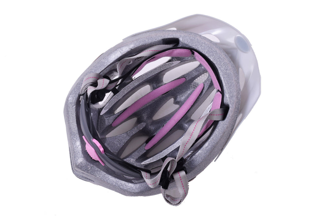 BELL LADIES CYCLE BIKE HELMET VELA SILVER DOTS FUSION SPORT 50 57cm