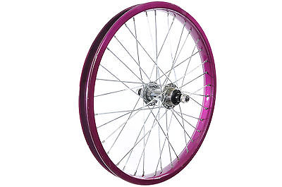 18"BIKE FRONT WHEEL IN PURPLE FOR RALEIGH KRUSH 18"+ ANY 18"BIKES NEW