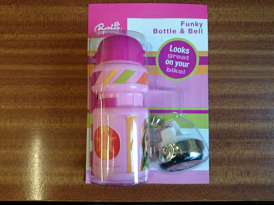 BARBIE GIRLS BIKE FUNKY BELL WITH FREE BOTTLE PINK IDEAL GIFT NEW