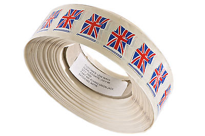 ROLL OF 2,000 UNION JACK FLAG DECAL STICKERS 30mm x 20mm BRITISH FLAG