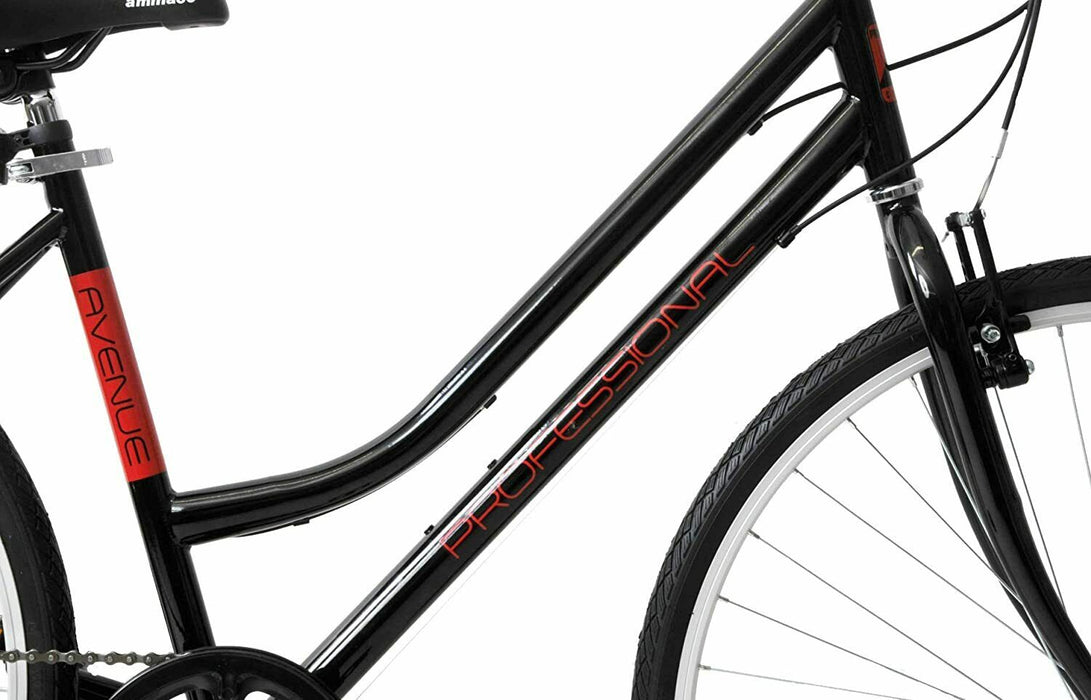 Ladies Womens Bike Bargain Hybrid Avenue 700c Wheel Trekking Bike 18" Frame 6 Speed Black