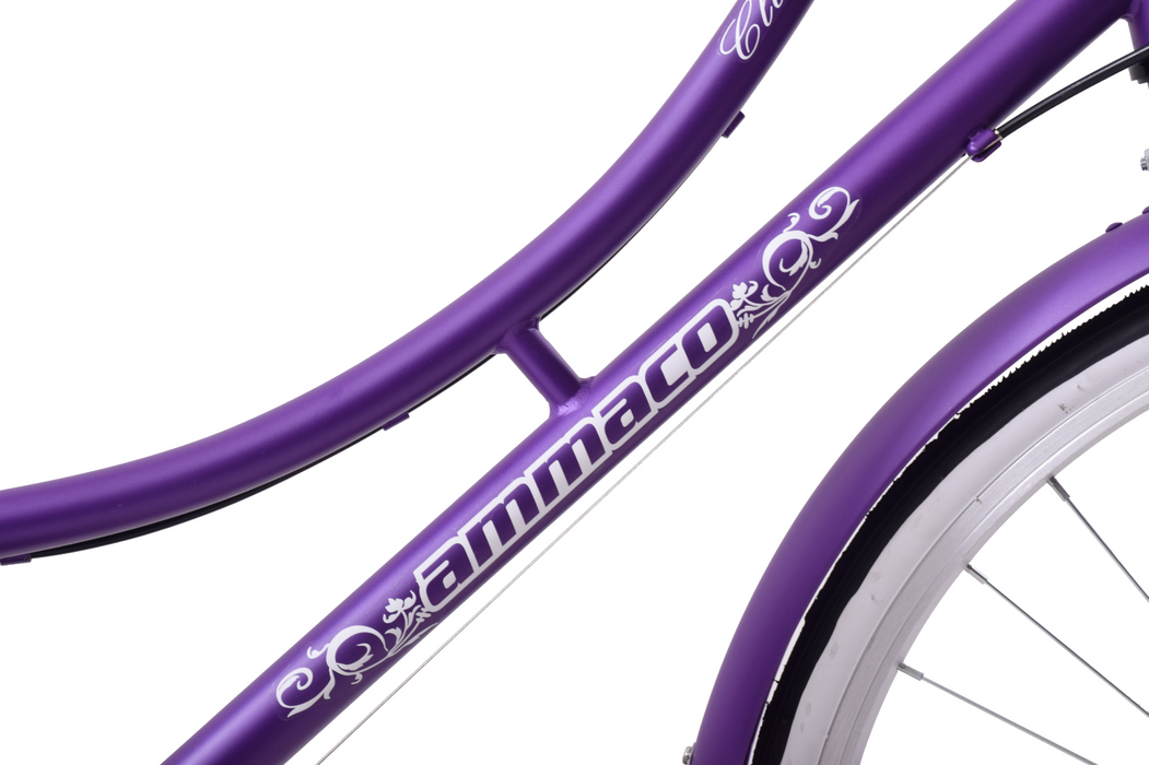 Ladies Lifestyle Bike Classique 26" Wheel Basket Purple 19" Frame
