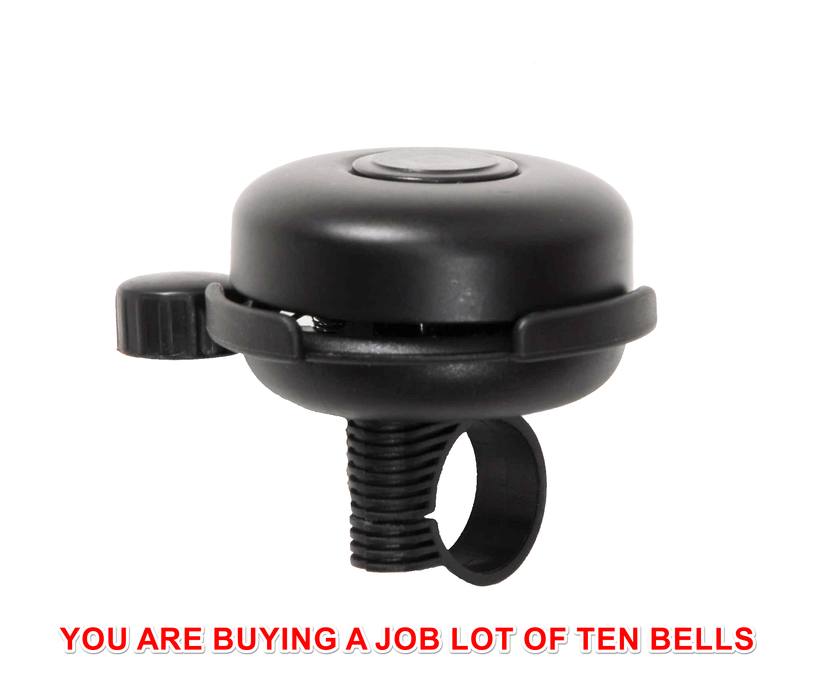 Wholesale Job Lot Of Ten (10) Bike Bells Adult Black Bicycle Loud Ring Cycle Bell Ideal Bike Dealers