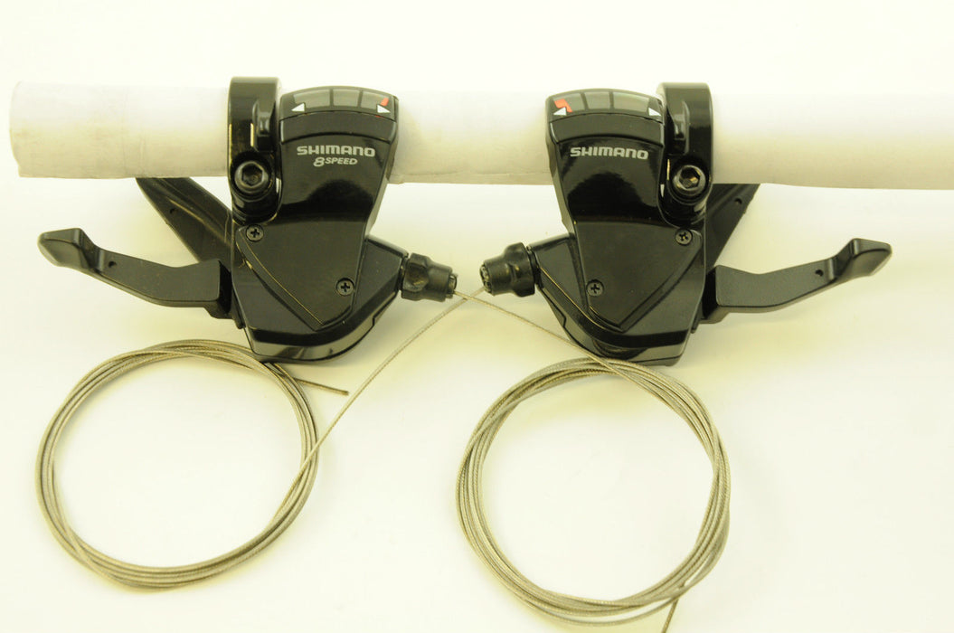 PAIR SHIMANO SL R440 SL R441 RAPIDFIRE 24 SPEED 8 x 3 FLAT HANDLEBAR SHIFTERS