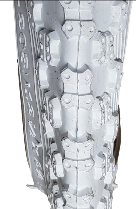 PAIR WHITE 12 1-2" X 2 1-4" 57-203 TYRES KIDS BIKE SCOOTER CYCLE GOOD TREAD NOS