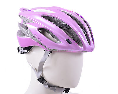 GIANT ARES BICYCLE HELMET CARBON CROWN SAFETY LARGE 58-61cm PINK FLOWERS