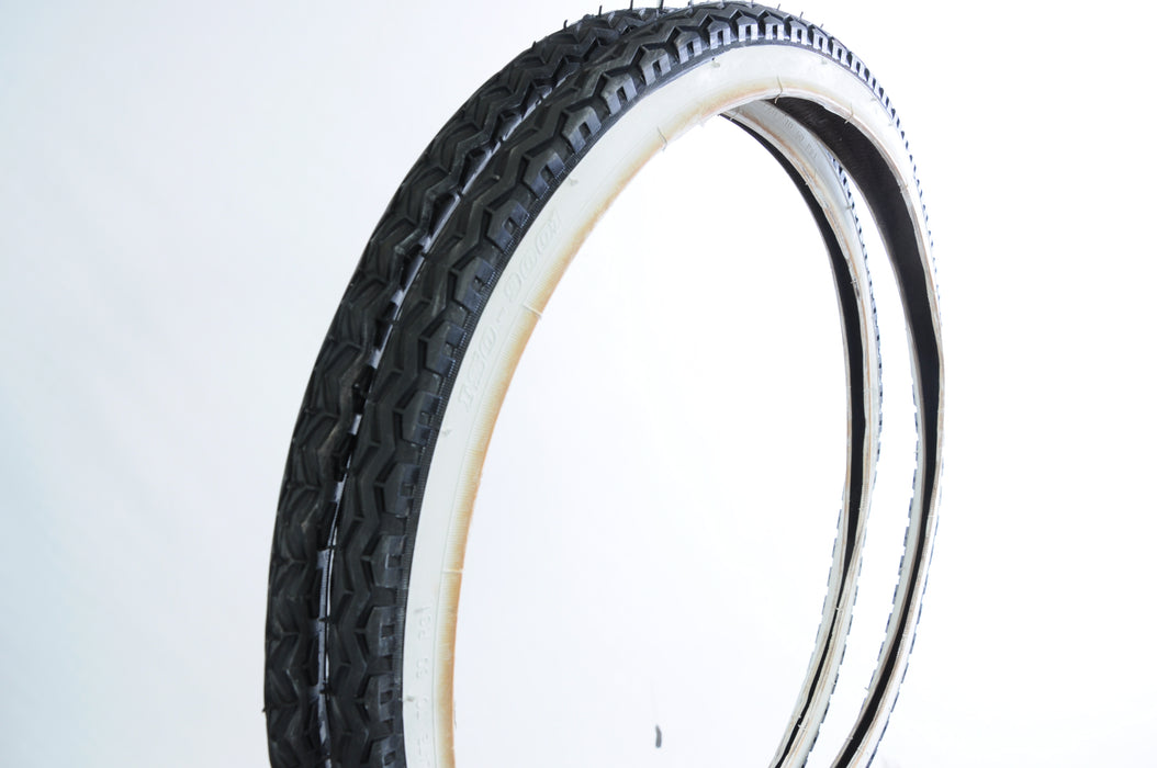 PAIR (2) 500a (37-440) WHITEWALL TYRES SUIT DAWES KINGPIN SHOPPER 1970’s RALEIGH