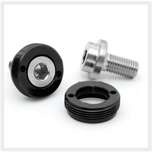 Self Extracting Square Taper Crank Bolts (Pack of 2) Choose Colour: Red - Gold - Black Or Silver