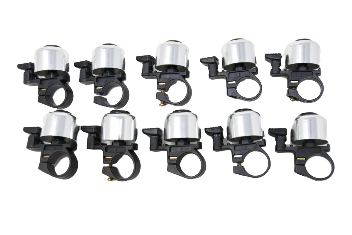 Wholesale Job Lot Of Ten (10) Nuvo Alloy Top Bicycle Flick Bells Suit