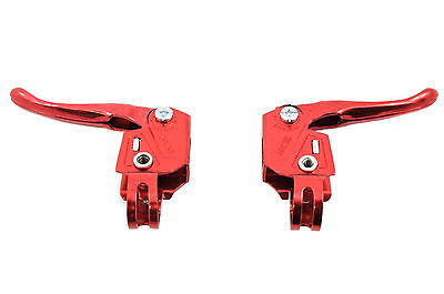 RED RALEIGH BURNER OLD SCHOOL BMX MX TYPE BRAKE LEVERS GENUINE NEW OLD STOCK