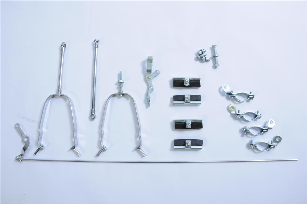 FULL SET ROLLER LEVER ROD BRAKE PARTS, STIRRUPS + BLOCKS SIDEPULL ROAD
