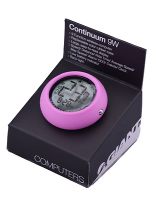 GIANT CONTINUUM 9 FUNCTION CYCLING WIRELESS COMPUTER ODOMETER SPEEDOMETER PINK