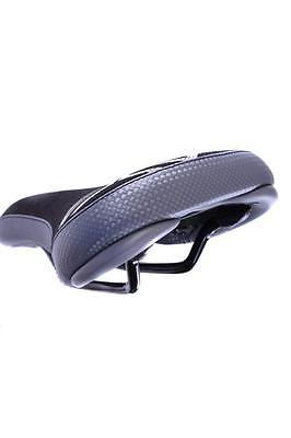 MONGOOSE MOUNTAIN BIKE SADDLE BLACK WITH SILVER GREY SIDES WITH GREY BUMPERS