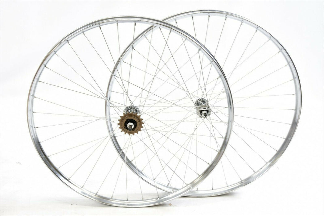 26 x 1 ½ (584) Wheels For Vintage Roadster Antique Bike Westwood Rod Brake Steel Chrome Rims