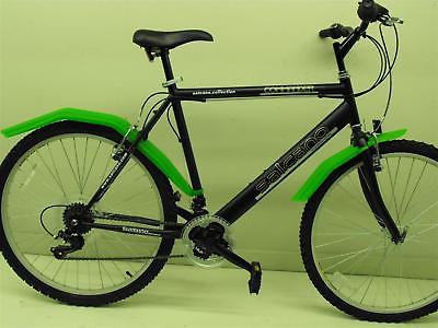 MOUNTAIN BIKE MUDGUARDS WIDE TRENDY GREEN COLOUR AT REDUCED TO FRACTION OF RRP