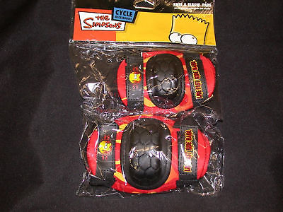 SIMPSONS CYCLE, STUNT SCOOTER,SKATE SAFETY ELBOW-KNEE PADSET GREAT IDEAL PRESENT