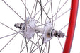 PAIR 700c 622-13 FLIP FLOP FIXIE WHEELS,NOVATEC SEALED HUBS DEEP WALL RIMS RED - Bankrupt Bike Parts