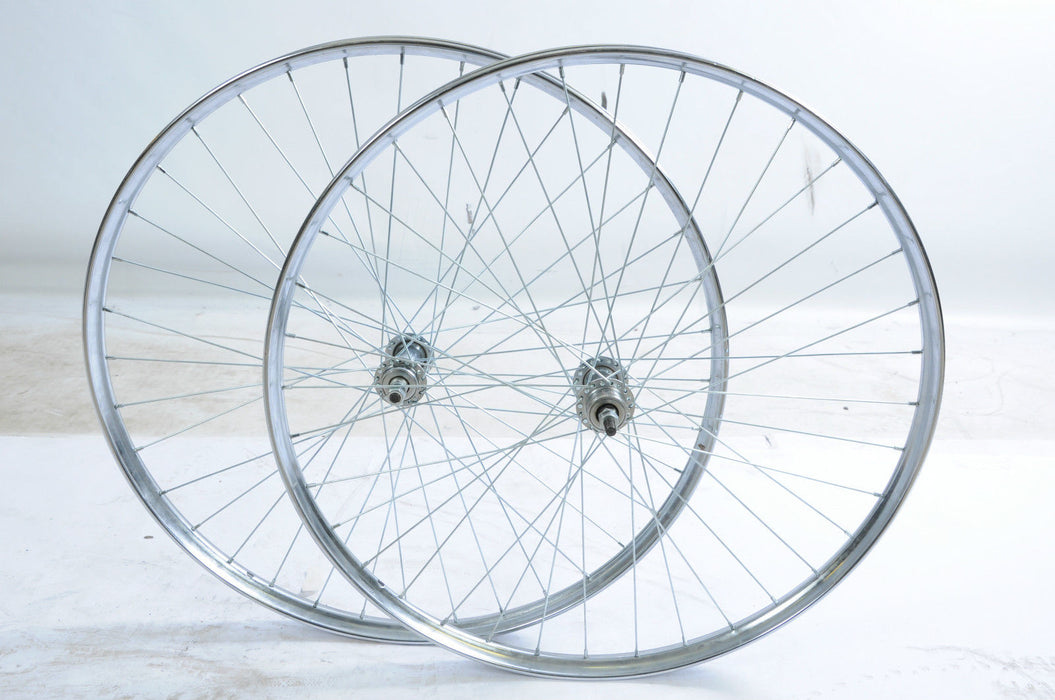 Original Rod Rims PAIR WHEELS VINTAGE ROADSTER BIKE 26 x 1 1/2 WESTWOOD ROD BRAKE CHROME ...