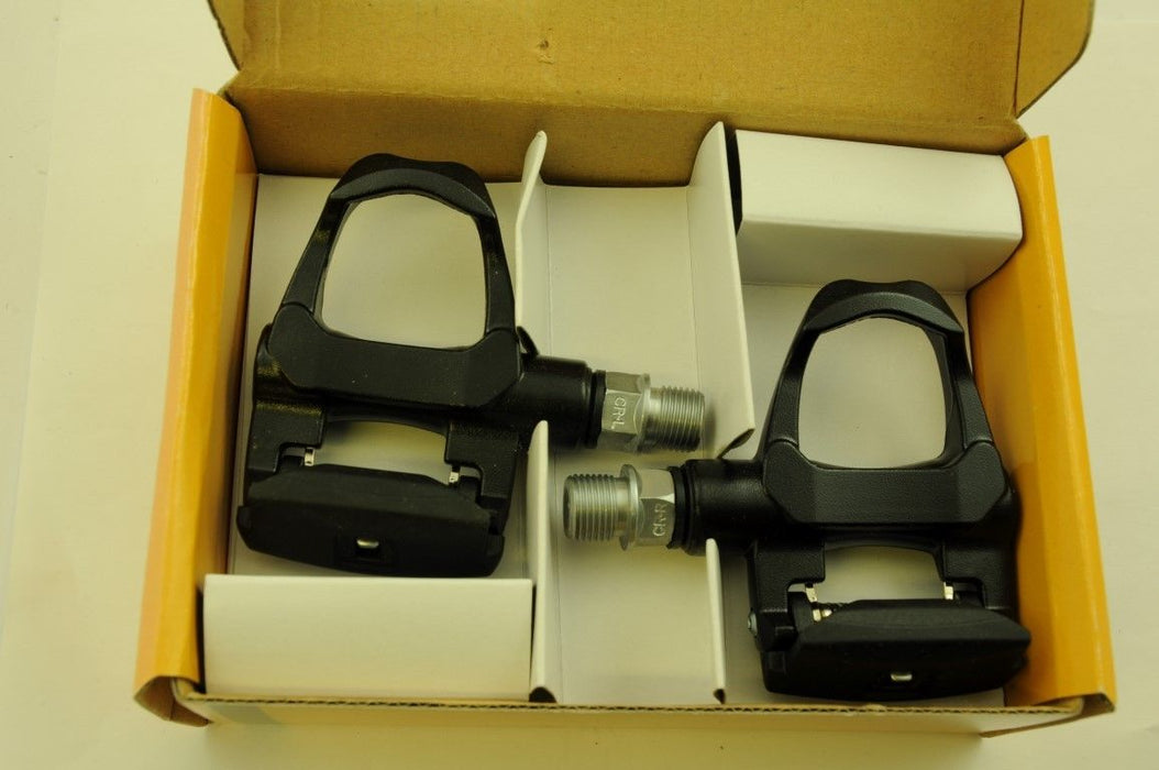 tour de france pedals TOUR DE FRANCE BLK ALLOY RACING CLIPLESS BIKE PEDALS WITH LOOK KEO CLE