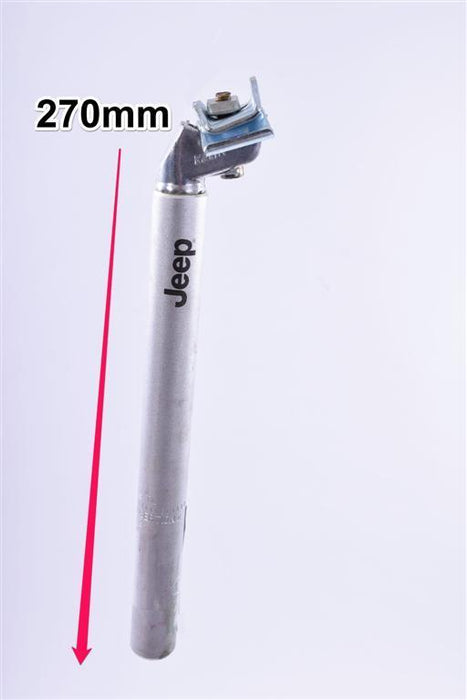 “JEEP” 27.2mm SEAT POST MICRO ADJUST ALLOY SADDLE PIN SILVER SOILED 67% OFF RRP