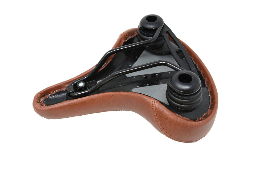 Johnny Loco Beach Cruiser Bike Saddle Cycle Seat Brown Elastomer Sprin