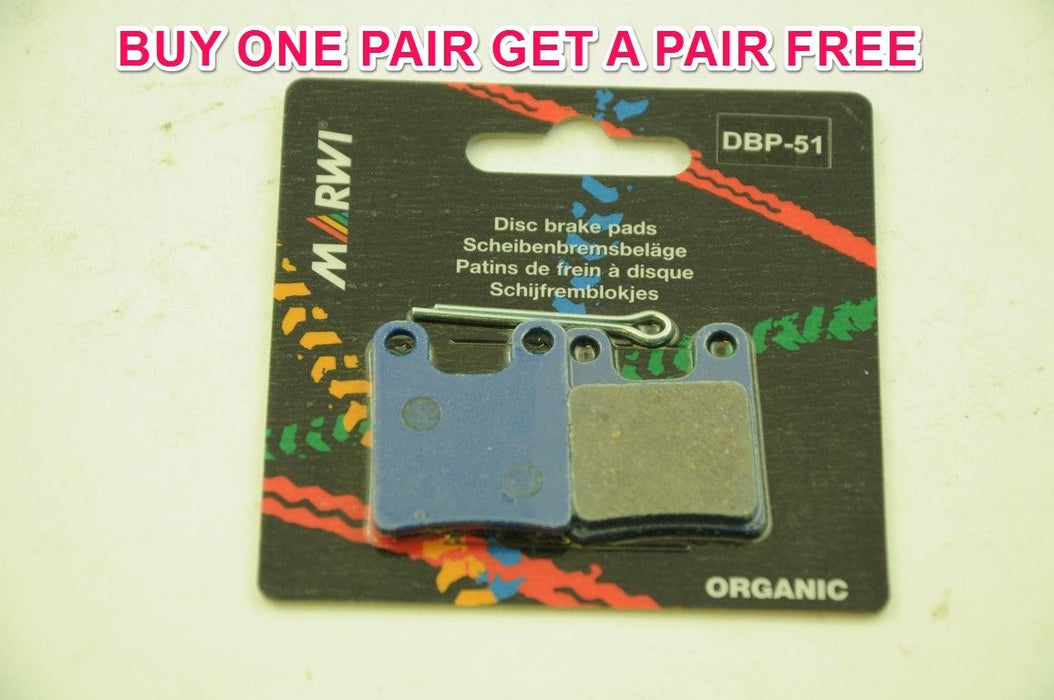 MARWI UNION ORGANIC DISC BRAKE PADS FOR GIANT MPH 1 CALIPERS 1+1 FREE DBP-51