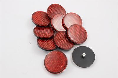 10 X Bicycle, Scooter, Trailer Vintage Style Round Rear Reflectors Wholesale Job