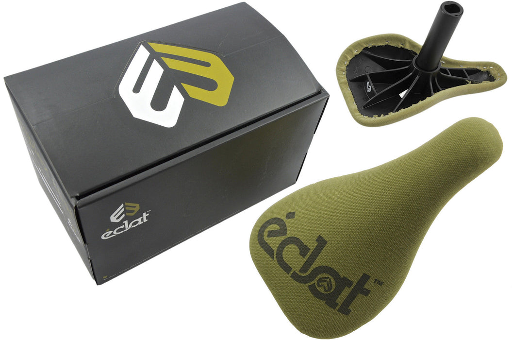 ECLAT COMPLEX SEAT LIGHTWEIGHT SADDLE PADDED OLIVE GREEN+BUILT IN 25.4 SEATPOST