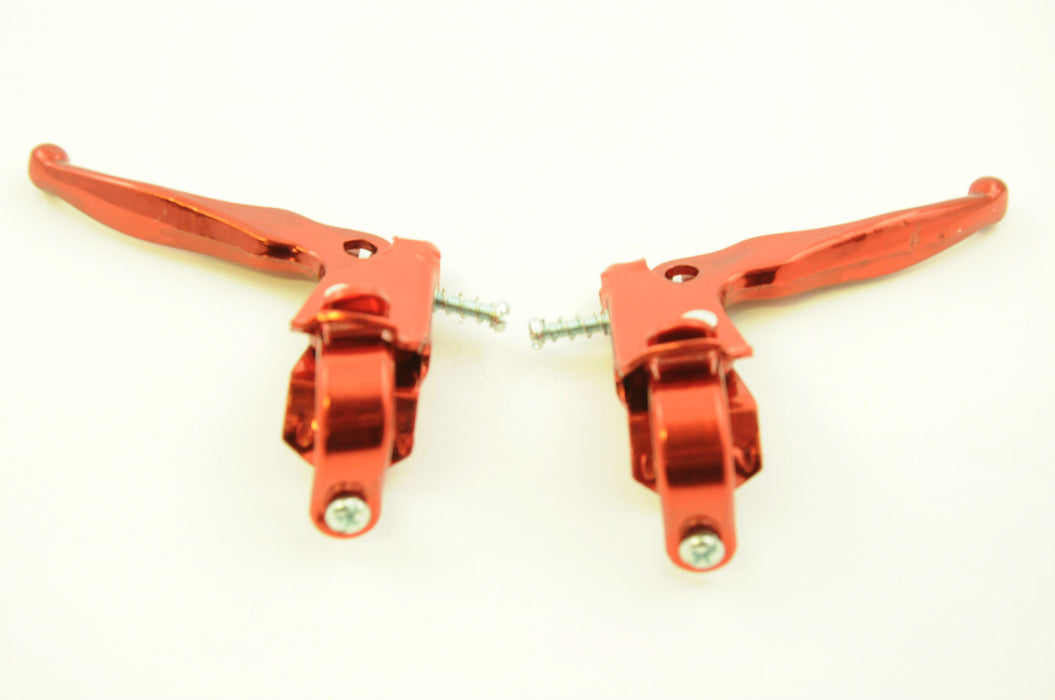 BMX MX STYLE BRAKE LEVERS ALLOY MX TYPE OLD SCHOOL OR MODERN BMX RED BL805RD