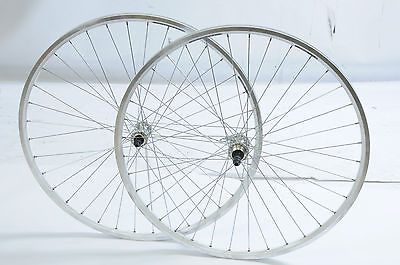 700c WHEELS 5, 6 7 SPEED QUICK RELEASE HUBS 135mm O.L.D DOUBLE WALL WHITE RIM