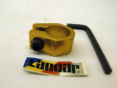 25.4 Seat Post Clamp Gold Alloy Made In 80's By Landar Ideal Old School BMX NOS