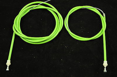 FIXIE or 70's 80's 90's RACING SPORTS BIKE GREEN FRONT & REAR BRAKE CABLE SET - Bankrupt Bike Parts