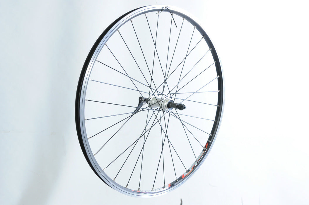 REAR Q/R WHEEL MTB BIKE 26 X 1.75 559 DUAL WALL HP RIM 6 7 8 SPEED BLACK ALLOY E - Foto 9
