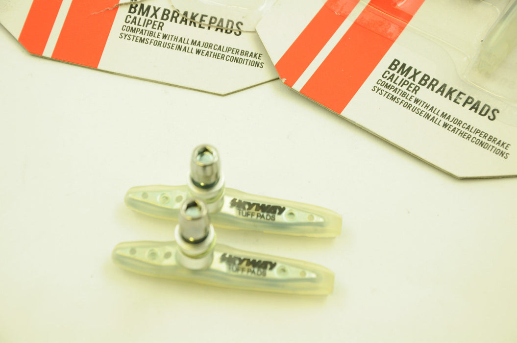 2 PAIRS SKYWAY TUFF BMX BRAKE PADS-BLOCKS CLEAR PADS SUIT ANY COLOUR MAG