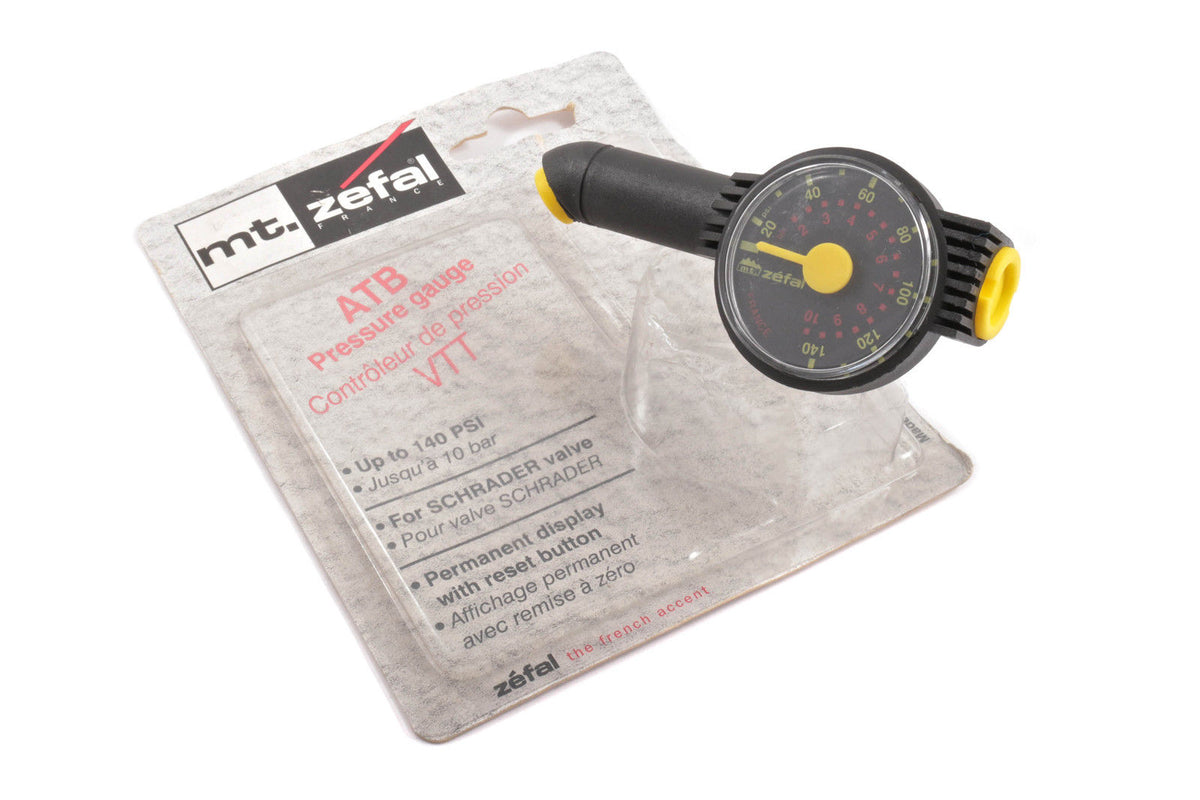 ZEFAL MTB CYCLE PRESSURE GAUGE 140psi FOR ANY BIKE WITH SCHRADER (CAR