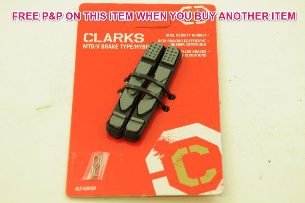 CLARKS ANTI-LOCK V 72mm BRAKE PADS FOR CARTRIDGE BRAKE SHOES ALT-03 VCR BOGOF