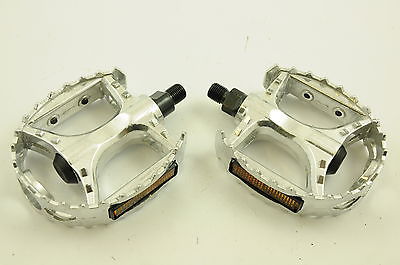 OLD SCHOOL BMX ALLOY PLATFORM ROUNDED PEDALS 1-2” CR-MO AXLE PE604 NEW