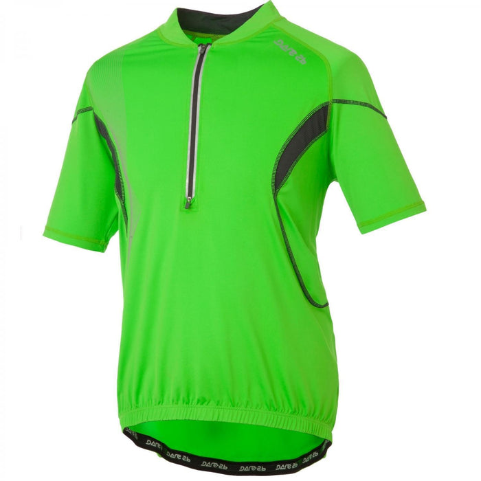 Dare 2b Spinoff Mens Short Sleeve Cycling Jersey  Green SMALL 50% OFF