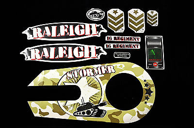 DECAL SET FOR RALEIGH STORMER 16" ARMY CAMO TANK STICKER SUIT KIDS BIKE WTFRST16