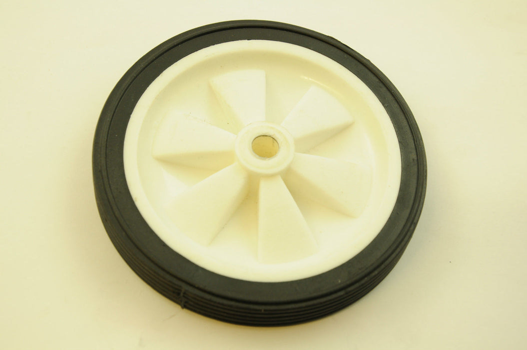 TWO WHITE PLASTIC BICYCLE STABILISER ANY USE WHEELS 4 3-4" (120mm) DIAMETER