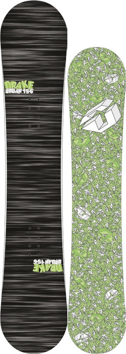 Drake Urban Smiley Freestyle Snowboard 2010 - 2011 Black- Green Ex Display – RRP: £259.99