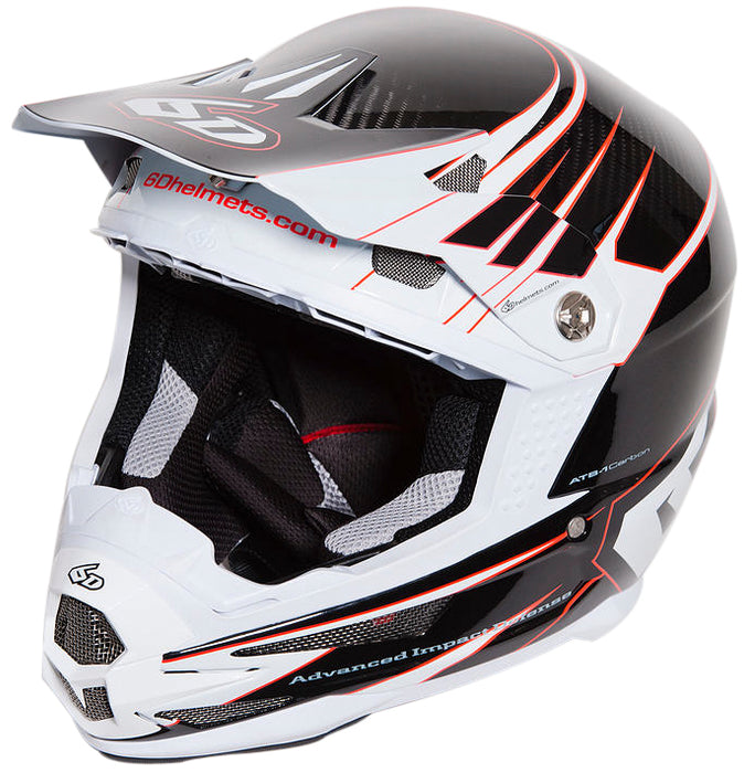 6D ATB-1 Attack Full Face Enduro - Down Hill Helmet – Large – Black & White