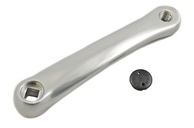 170mm LEFT HAND CRANK PEDAL ARM FULL ALLOY SILVER COTTERLESS SQUARE TAPER TYPE