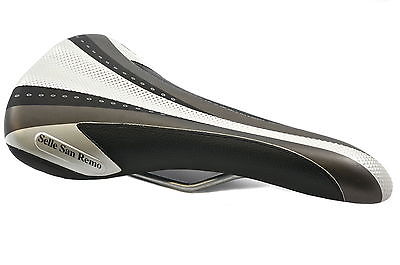 SELLE SAN REMO SADDLE FOR RACING BIKE,FIXIE,MTB CARBON LOOK BLACK-SILVER