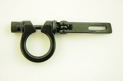 BLACK 31.8mm SEAT POST CLAMP & SLOTTED QUICK RELEASE LEVER MTB & MOST BIKES