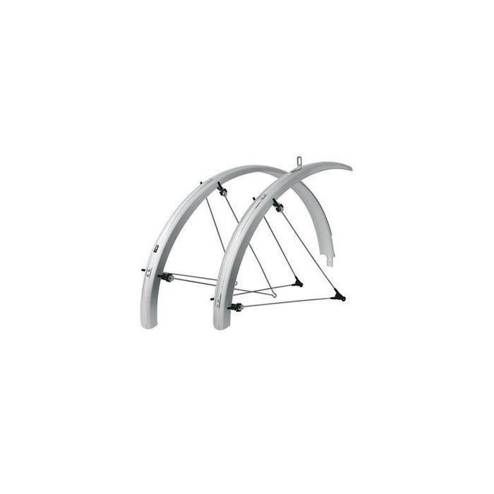 SKS BLUEMELS 53mm WIDE SILVER MUDGUARD SET FOR BIKES WITH 26” WHEELS 40% OFF