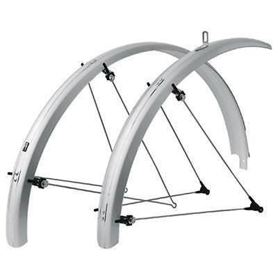 SKS BLUEMELS 53mm WIDE SILVER MUDGUARD SET FOR BIKES WITH 24” WHEELS 40% OFF